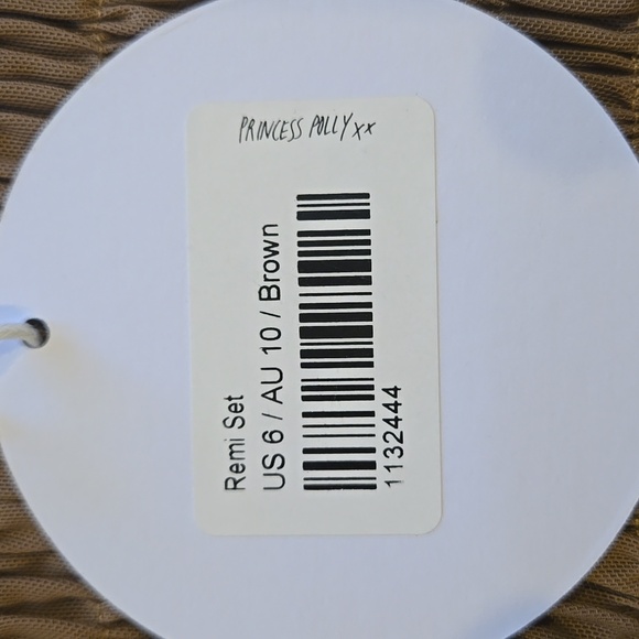 Princess Polly Tan Ruffled Skirt NWT Sz Us 6 - Picture 6 of 8